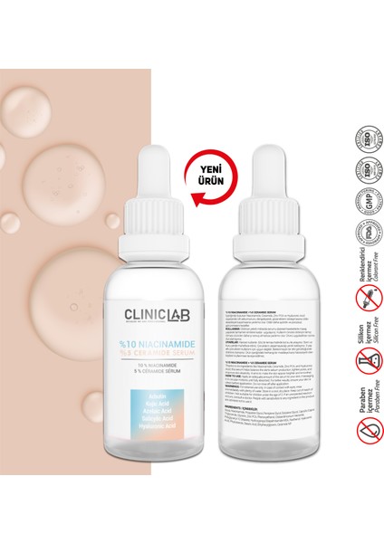 %10 Niacinnamide ve %5 Ceramide Serum 30 ml