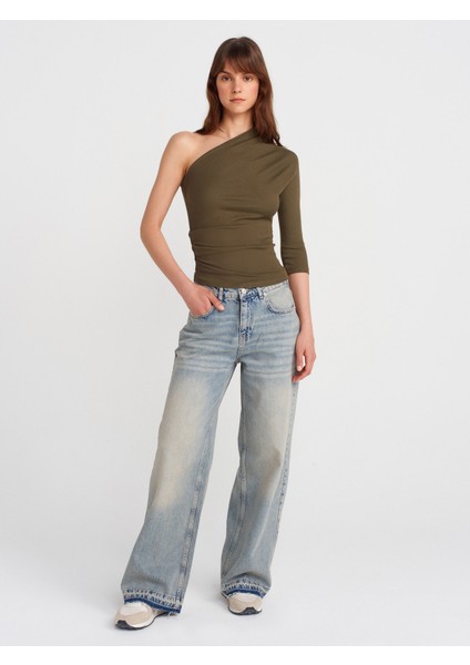 Pile Detaylı Tek Kol Bluz fiyatları