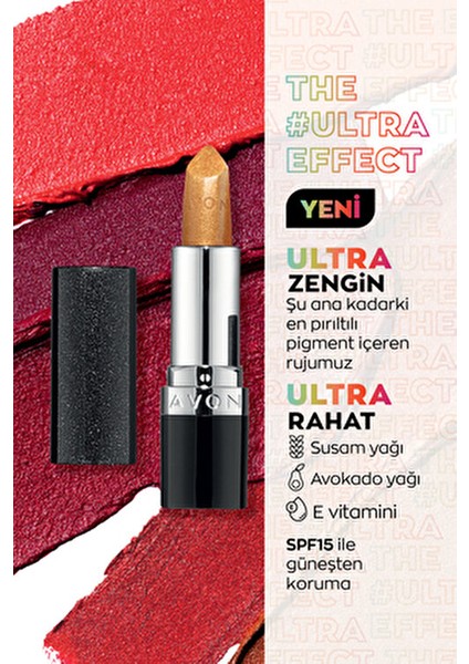 Ultra Shimmer Lipstick Gold Dust Parlak Renkli Etki 4 g Nemi Koruyan Formül indirimleri