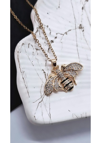 Bal Arısı Figürlü Çelik Kolye modelleri