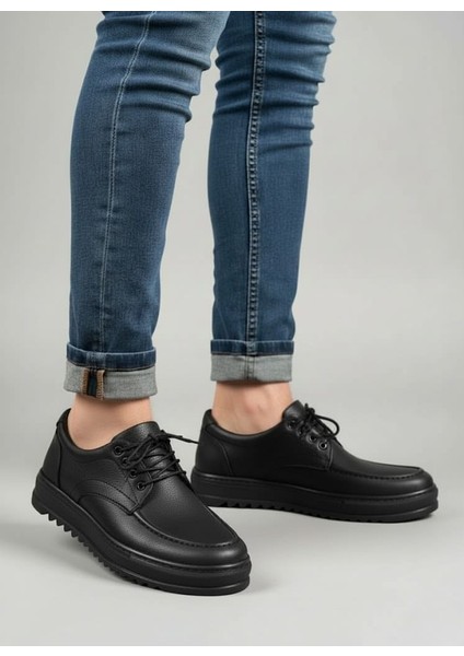 JY-T12X Arts Bağcıklı Cilt Erkek Günlük Spor Klasik Ayakkabı Cst - Siyah fırsatları