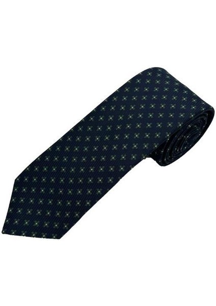 Lacivert Yeşil Desenli Kravat ve Mendil Set fiyatları