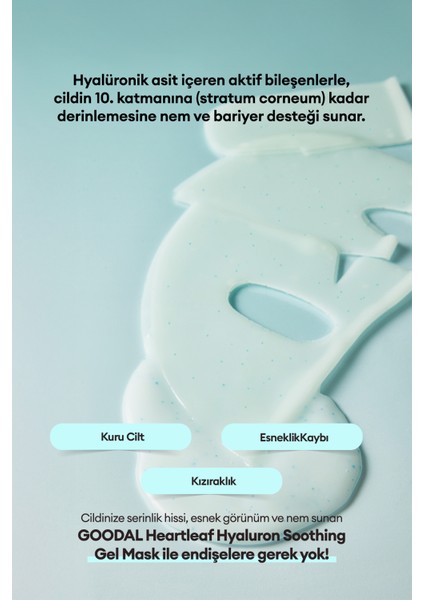 Nem ve Serinlik Hissi Sunan Kolajen Içerikli Jel Maske Goodal Heartleaf Hyaluron Soothing Gel Mask fiyatları