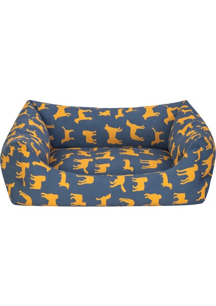 Techmrt Pet Comfort Uniform Lacivert-Sarı Kedi ve Köpek Yatağı S 50X60CM