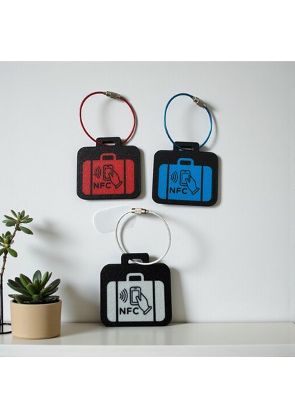 Akıllı Nfc Bavul Etiketi – Çelik Halka ile (Kırmızı, Mavi, Beyaz) fırsatları