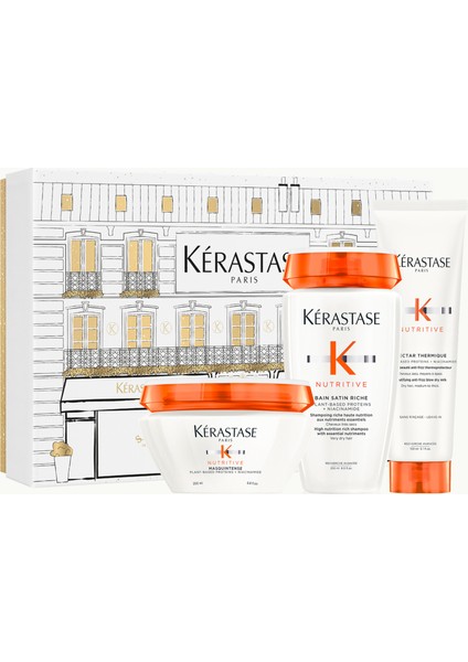 Nutritive Nutritive Kuru Saçlar Için Üçlü Set