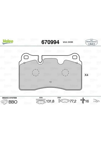 670994 On Fren Balatasi 7L6698151E 7L6698151G 7L6698151J