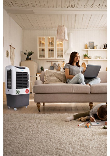 Mini Rest Evaporatif Soğutucu Taşınabilir Tasarım Yüksek Verimlilik 2500 m3/saat