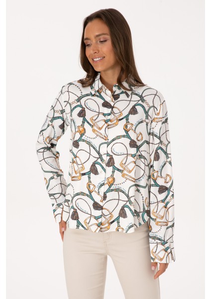 Kadın Gömlek Desenli 50308979-VR256 modelleri