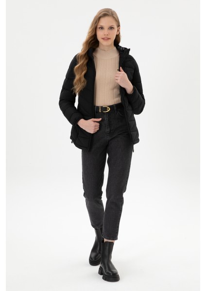 Kadın Siyah Mont 50312004-VR046 fırsatları