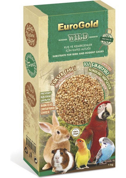 Techmrt Eurogold Kuş ve Kemirgen Kafes Altlığı 1 kg