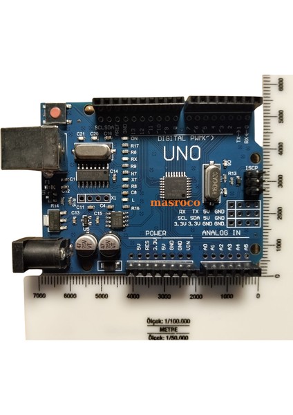 Uno R3 SMD (CH340G) + USB Kablo ve Header Hediyeli modelleri