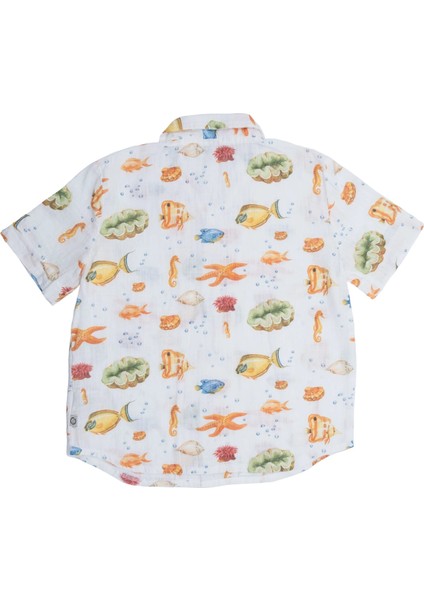 %100 Pamuk Desenli Yazlık Erkek Çocuk Gömlek fırsatları