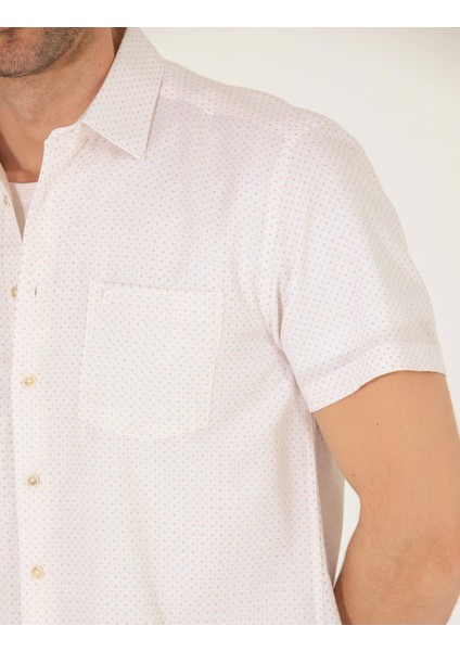 Erkek Turuncu Regular Fit Kısa Kollu Gömlek 50255276-VR051 fiyatları