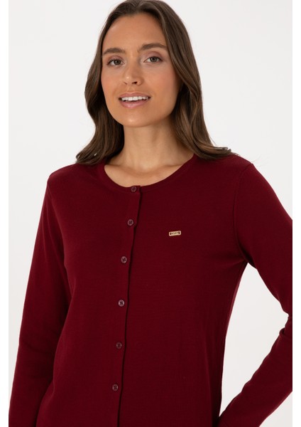 Kadın Bordo Hırka (Triko) 50307719-VR014 fiyatları