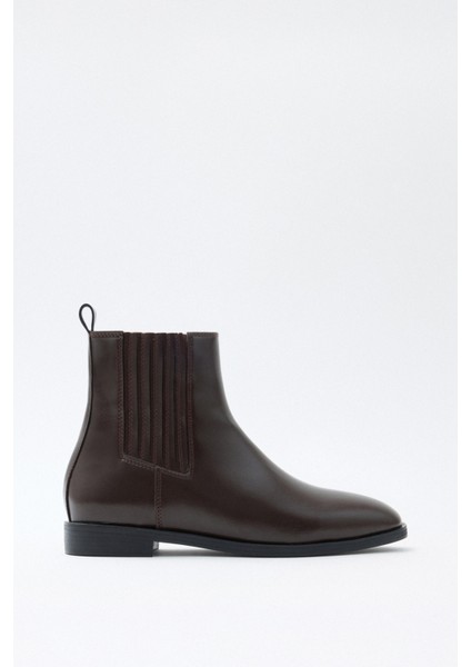 Bot 2521 - Yanları Lastikli Bilek Boy Acı Kahve Kadın Bot indirimleri