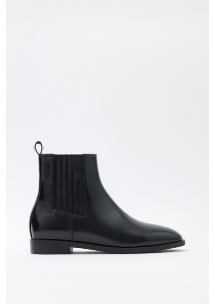 Bot 2521 - Yanları Lastikli Bilek Boy Siyah Kadın Bot indirimleri