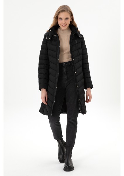 Kadın Siyah Kaban 50312015-VR046 fırsatları