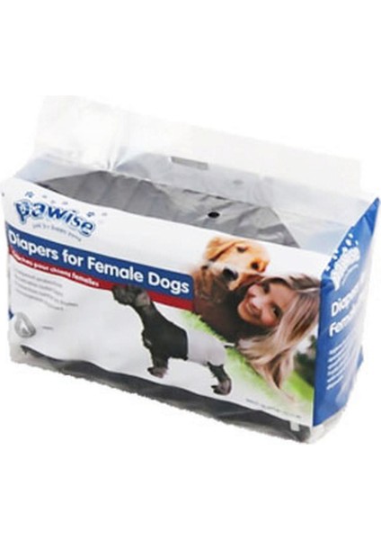 Techmrt Pawise Köpek Alt Bağlama Bezi Xl Boy Siyah 12 Adet