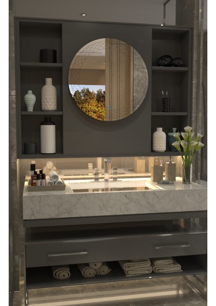 Baklava Desen Minimalist LEDLİ Özel Tasarım Ayna fırsatları