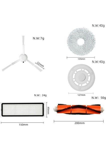Xiaomi Dreame S10 / S10 Pro Robotik Ana Yan Fırça Filtresi Paspas Bezi Toz Torbası Için Yedek Yedek Parça (Yurt Dışından)