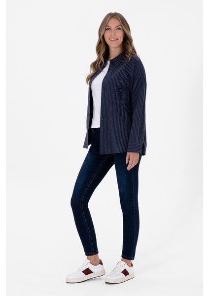 Kadın Koyu Mavi Pantolon (Jean) 50308101-DN0023 modelleri