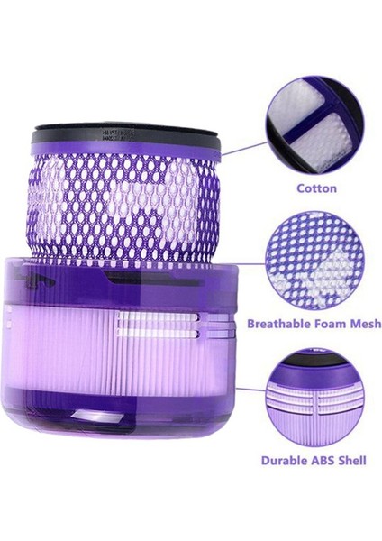 8pcs Dyson SV19/ SV12 Için Yıkanabilir Filtre Omni-Glide Kablosuz Vakum Süpürge Yedek Yedek Parçalar Hepa Filtresi (Yurt Dışından) modelleri