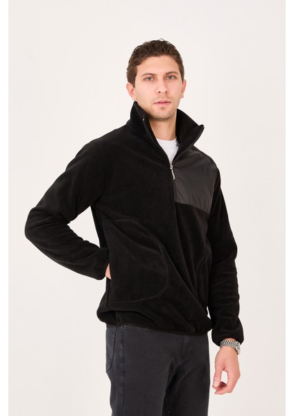Regular/normal Kesim Dik Yaka Fermuarlı Polar Erkek Sweatshirt - R2642 fırsatları