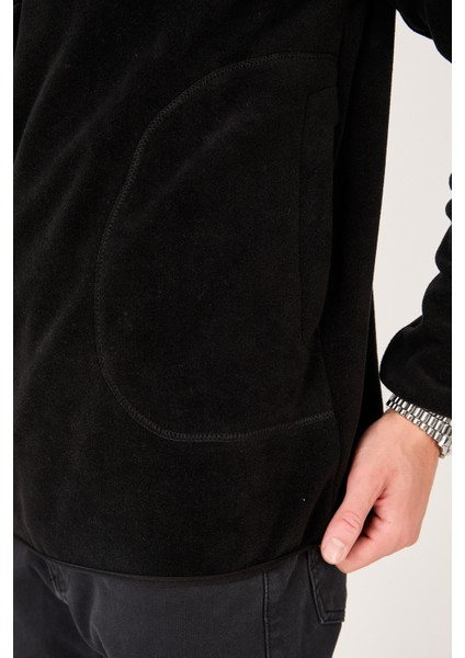 Regular/normal Kesim Dik Yaka Fermuarlı Polar Erkek Sweatshirt - R2642 indirimleri