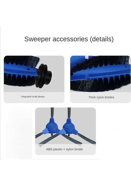 Cecotec Conga 2290 Robot Vakum Süpürge Yedek Parçaları Için Ana Silindir Fırçası ve Yan Fırça (Yurt Dışından) indirimleri