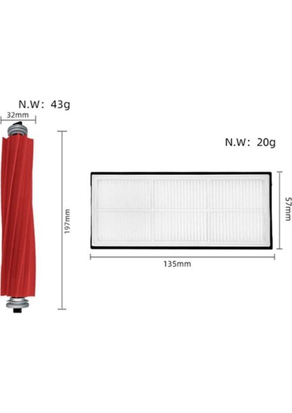 Roller Fırça Temizleme Fırçası Filtre Yan Fırça Parçaları Xiaomi Roborock S7 T7S T7PLUS G10 Vakum Süpürge (Yurt Dışından) modelleri
