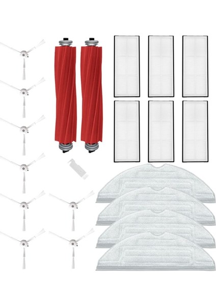 Roborock S7 Maxv Ultra S7 Pro Ultra Robot Vakum Süpürge Yedek Parçalar Ana Yan Fırça Hepa Filtre Mop Bezi (Yurt Dışından)