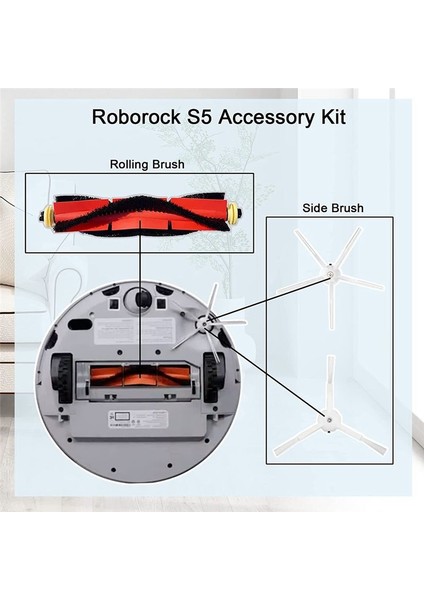 Xiaomi Roborock S4 S5 S6 S6 E4 E20 E25 E35 S50 Robotik Vakum Ana Yan Fırça Hepa Filtreleri (Yurt Dışından) fırsatları