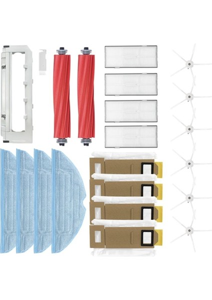 Roborock Için Aksesuar Kiti S7 S7 Plus T7S T7S Plus Robot Vakum Süpürge Ana Yan Fırça Toz Torbası Hepa Filtre (Yurt Dışından)