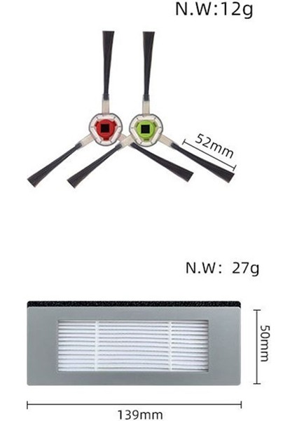 Ecovacs Deebot Ozmo Için Yan Fırça Hepa Filtresi 600 601 605 DD35 DD56 DD33 DD37 Vakum Süpürge Parçaları (Yurt Dışından) fırsatları