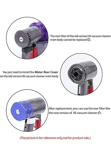Motor Arka Kapak ve Dyson V6 DC58 DC59 DC61 DC62 DC74 Vakum Süpürge Aksesuarları (Yurt Dışından) indirimleri