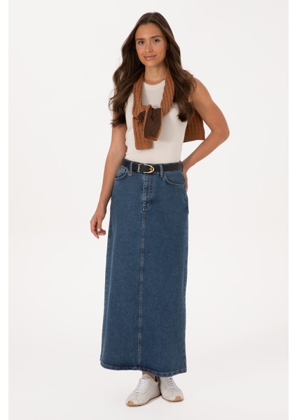 Kadın Yeşil Etek (Jean) 50309350-DN0030