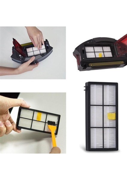 Roomba Için Hepa Filtrelerinin Değiştirilmesi 960 980 870 880 960 877 871 880 890 891 805 Kalite Meiveryal Temizleme Fırçası (Yurt Dışından) modelleri