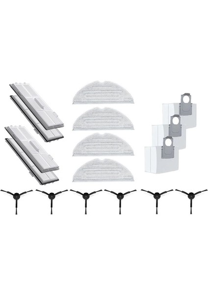 Hepa Filtre Yan Fırça Paspas Bezleri Roborock S8 S8 Plus S8+ S8 Pro Vakum Süpürge Parçaları (Yurt Dışından)