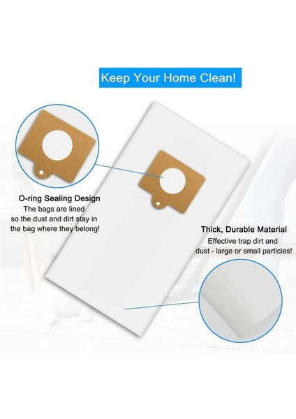 8pcs Kenmore Type C/q 5055 50557 50558 Için Vakum Torbaları Teneke Kutu Vakum Stil C Q Torbalar Vakum Süpürge Aksesuarları (Yurt Dışından)