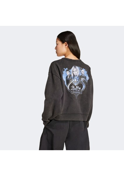 Buffy Cre Kadın Siyah Sweatshirt.- modelleri