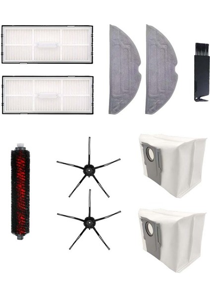 Yan Fırça Paspası Hepa Filtre Toz Torbası Temizlik Roborock S8 Plus S8+ S8 Pro Ultra Robot Vakum Aksesuar (Yurt Dışından)