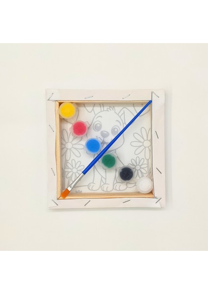 2’li Baskılı Tuval – 15X15 cm Baskılı Tuval Boyama Seti