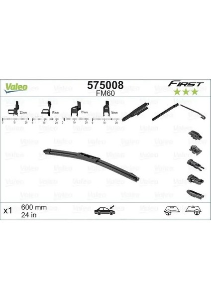 575008 Silecek Supurgesi Tek 9829426780 A2048201845 A2048202200