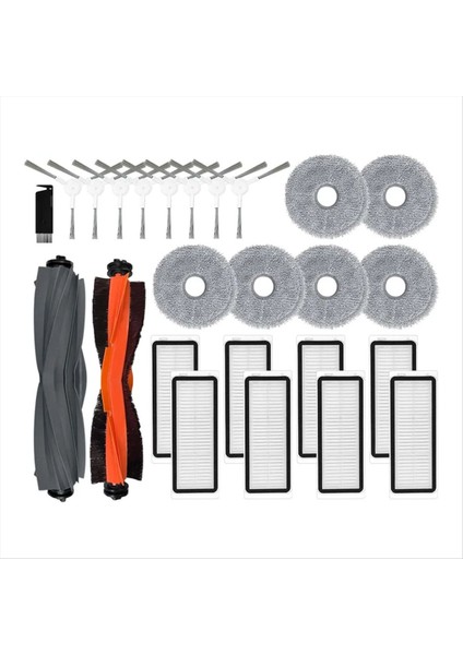 Dreame X20 Pro / X20 Pro Için Plus Robot Vakum Temizleyici Ana Yan Fırça Hepa Filtre Mop Bezleri Rag Yedek Parçaları (Yurt Dışından)