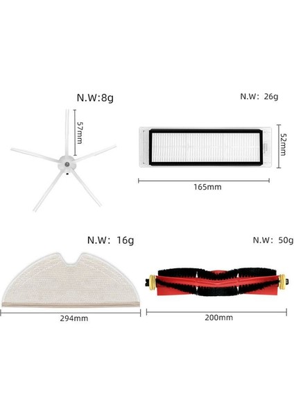 Millet Stone Sweeper Aksesuarları Için Uygun Yan Fırça S5MAX/S6PURE/E5 Ana Fırça Kapak Rag Filtre Çekirdeği (Yurt Dışından) fiyatları