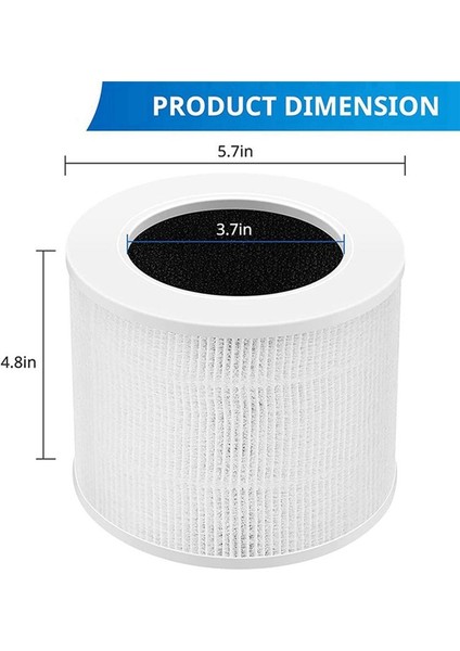 Levoit Çekirdek Mini-Rf Hava Temizleyici 3&#39 Ü 1 Arada Filtrasyon Sistemi H13 True Hepa Filtresi Için Uyumlu Yedek Hepa Filtresi (Yurt Dışından) indirimleri
