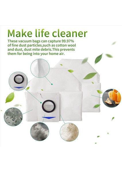 Ecovacs Deebot X1 Omnı Autoo-Empy Istasyonu Için 6 Paket Tek Kullanımlık Toz Torbası (Yurt Dışından) modelleri