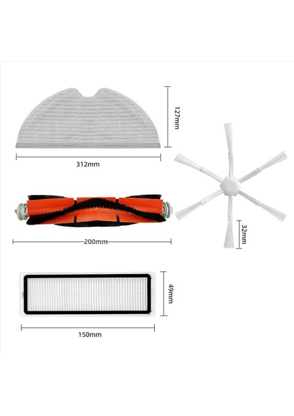 2set Xıaomı Mı Robot Vacum Pop 2 STYTJ03ZHM Yedek Parça Aksesuarları Ana Yan Fırça Hepa Filtre Mop (Yurt Dışından) fiyatları