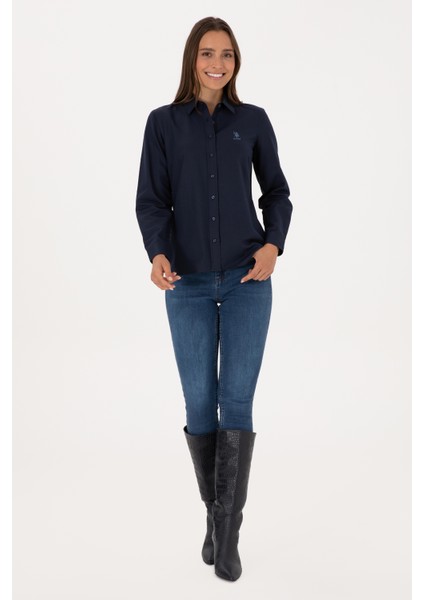 Kadın Lacivert Gömlek Basic 50307990-VR033 fırsatları